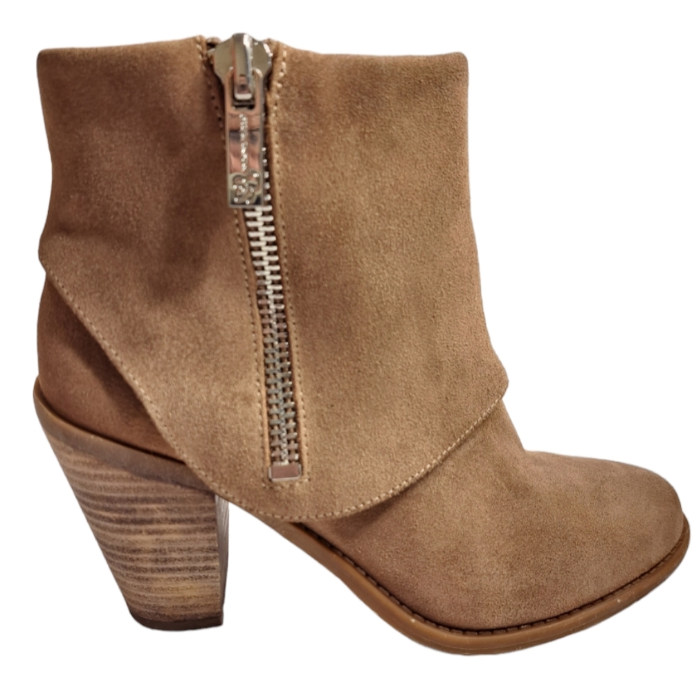 Jessica Simpson Women's Suede Ankle Heeled Boots Tan 7 1/2 M - Picture 5 of 14